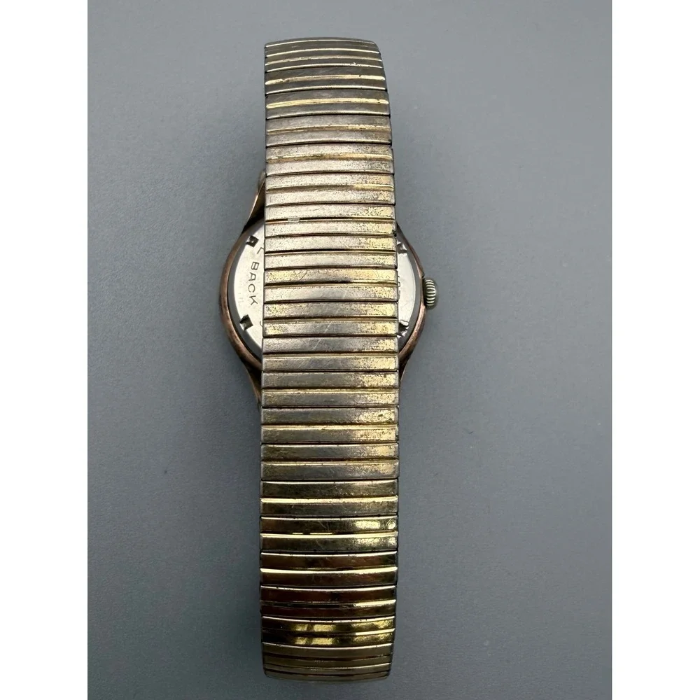 Vintage Silvana Swiss Manual Wind Watch Speidel 10K RGP Band Runs Briefly Repair